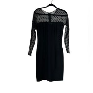 Antonio Melani black polka dot midi dress.